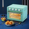 19 Qt Dehydrate Convection Air Fryer Toaster Oven with 5 Accessories-Green - Color: Green