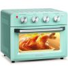 19 Qt Dehydrate Convection Air Fryer Toaster Oven with 5 Accessories-Green - Color: Green